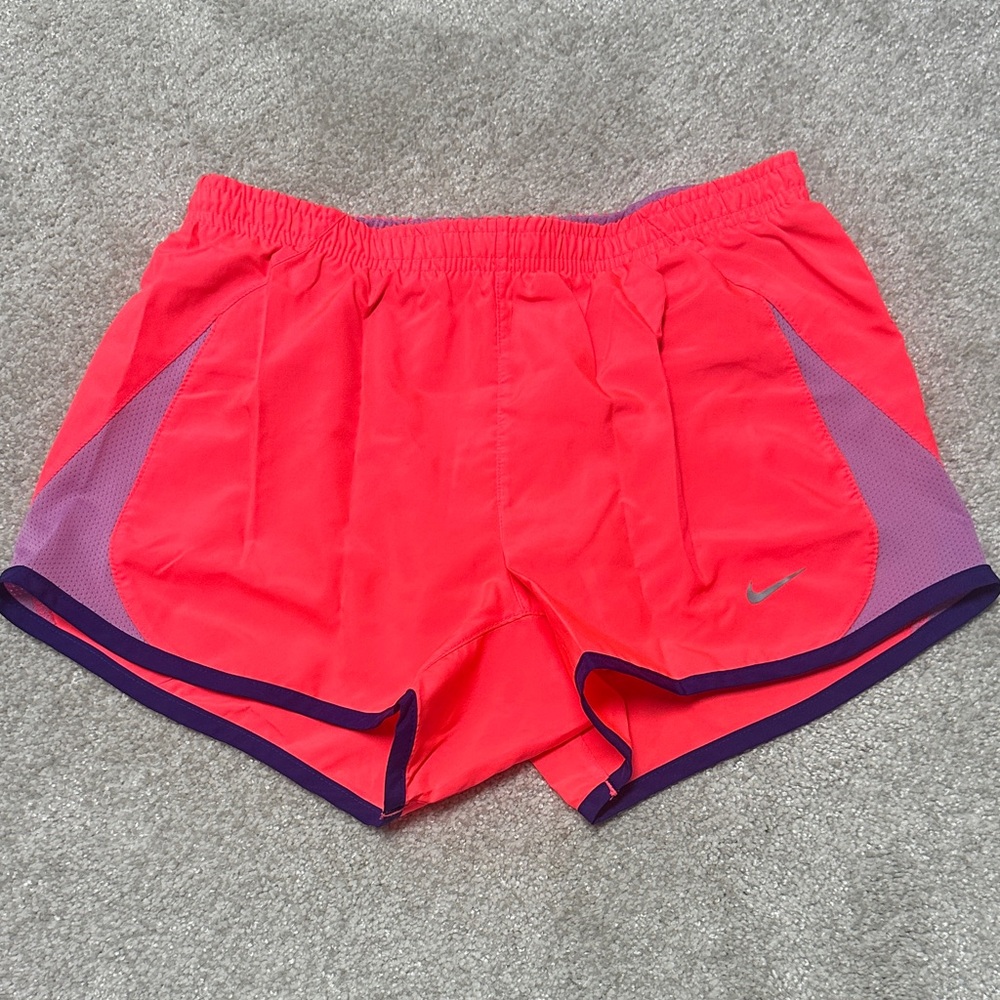 Nike Women's neon pink and Purple Athletic Shorts